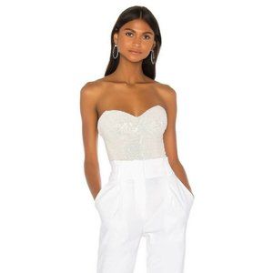 retrofete Katie Iridescent Bead Bustier Top